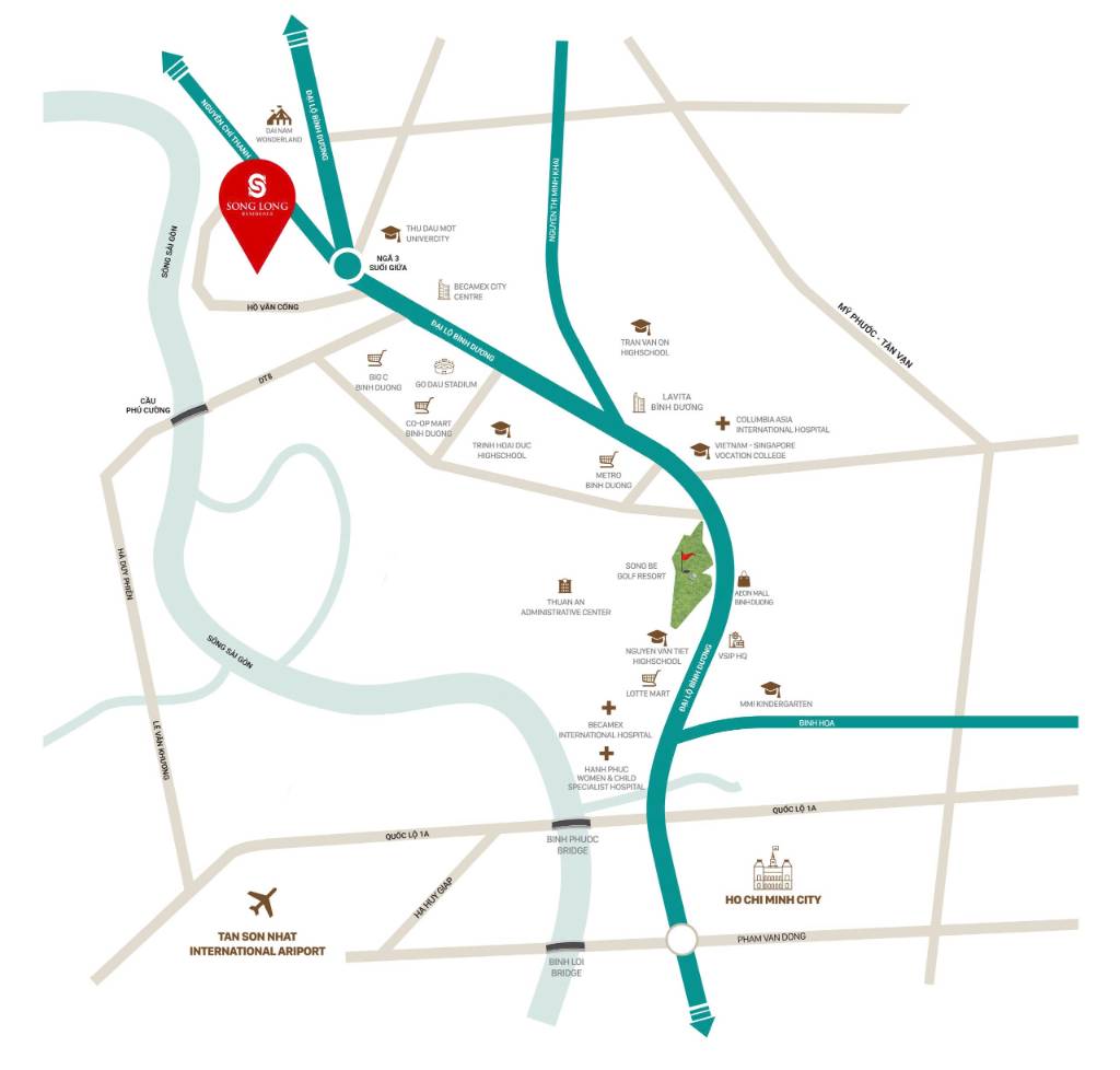 Bán đất Song Long Riverside, Thủ Dầu Một, sổ riêng, diện tích 150m2, giá chỉ 1,75 tỷ